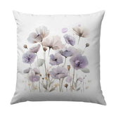 Floral Pillow, Watercolor Flowers, Purple Flower Pillow, Home Decor, Botanical Pillow, Modern Pillow, Decorative Pillow, Flower Print Pillow - Tawshia